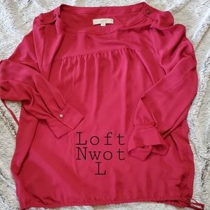 Loft magenta blouse